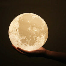 Load image into Gallery viewer, 3D Dimmable Moon Lamp 16 Colors